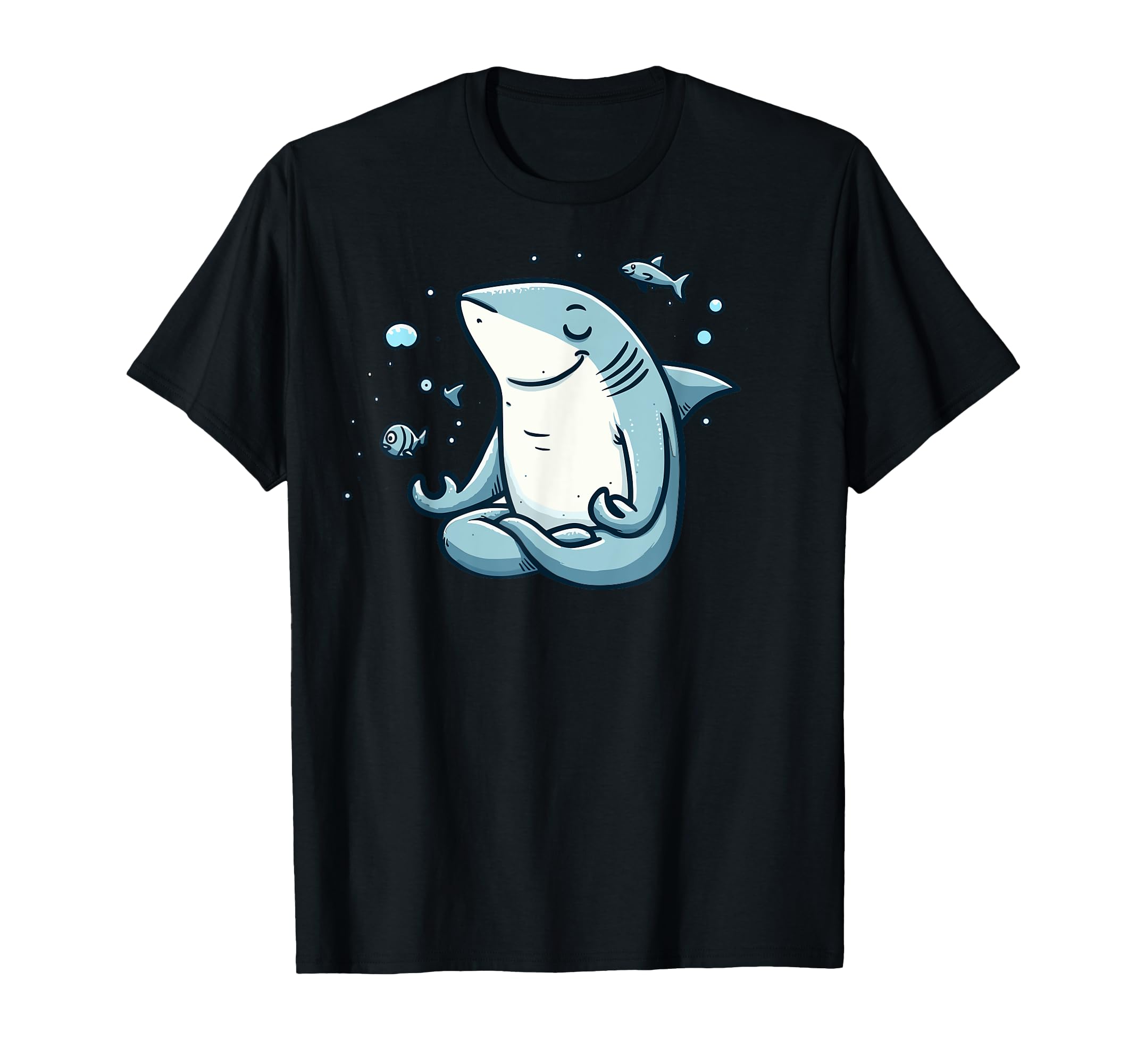 Meditation Shark Yoga Pose Relaxing T-Shirt - Fun Novelty Design Unisex - T-Shirt, Sweatshirt, Hoodie