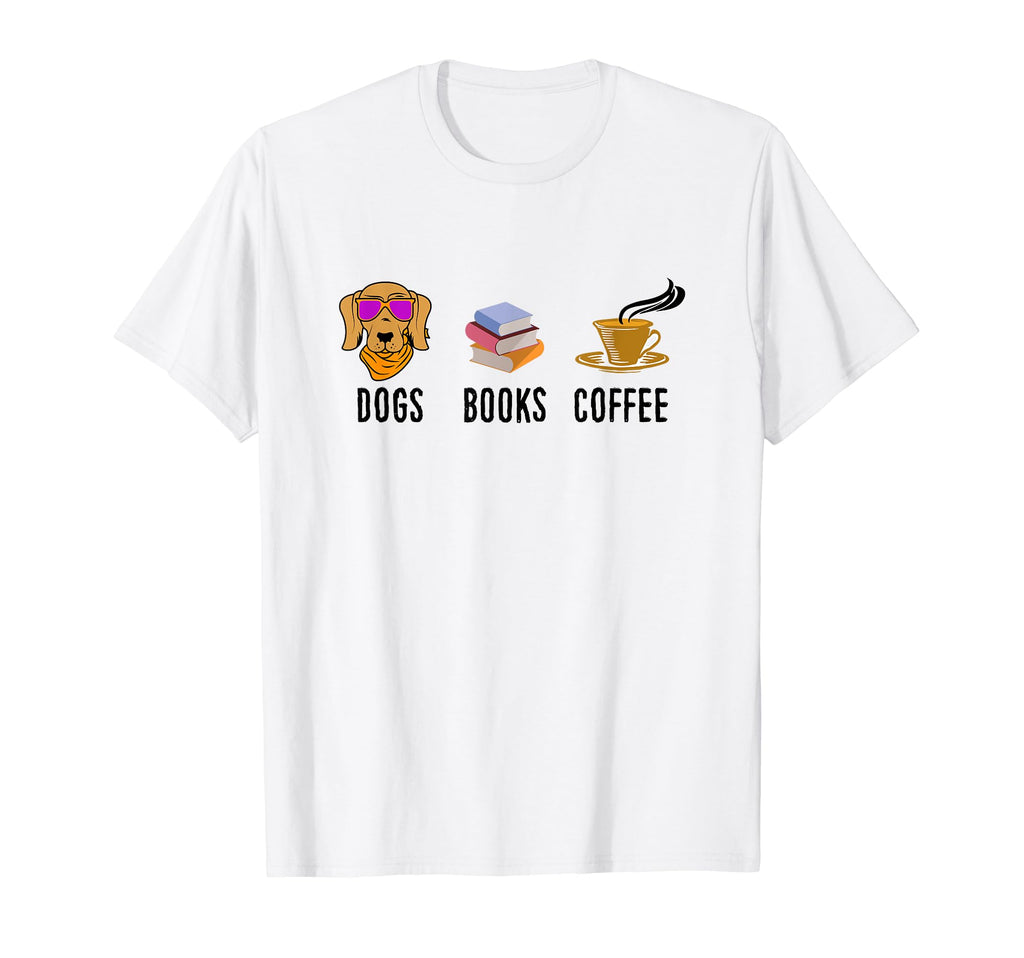 Dogs Books Coffee T-Shirt - Streetwear Style for Adults - T-Shirt, Sweatshirt, Hoodie