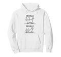 Funny Yoga Inhale Exhale Pooping Animal Cat Hoodie - Graphic Print Unisex - T-Shirt, Sweatshirt, Hoodie