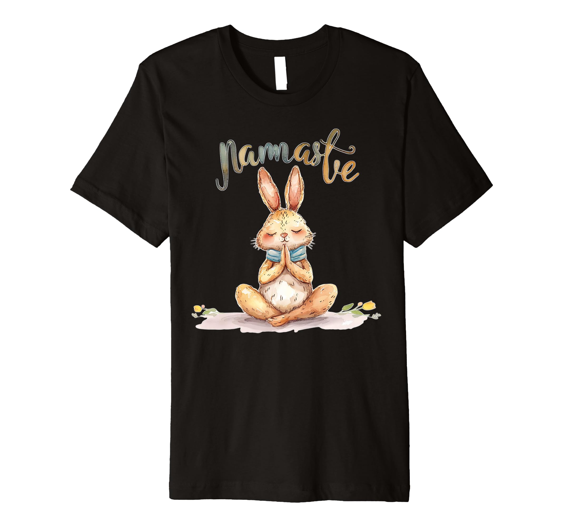 Namaste Rabbit Spiritual Meditation T-Shirt - Graphic Print for Adults - T-Shirt, Sweatshirt, Hoodie