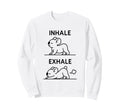 Funny Yoga Inhale Exhale Pooping Sweatshirt - Minimalist Print Unisex - T-Shirt, Sweatshirt, Hoodie