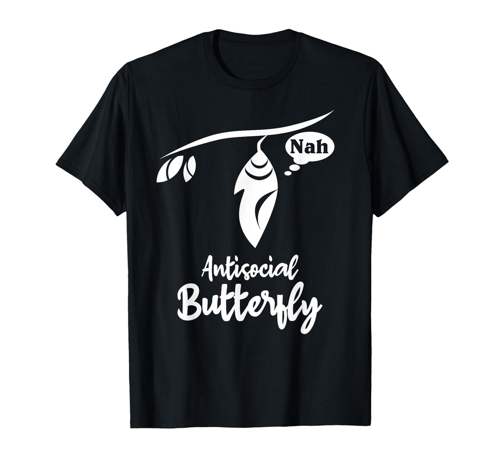 Antisocial Butterfly Introvert T-Shirt - Minimalist Print Men Women - T-Shirt, Sweatshirt, Hoodie