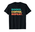 Books Coffee Repeat T-Shirt - Trendy Graphic for Adults - T-Shirt, Sweatshirt, Hoodie