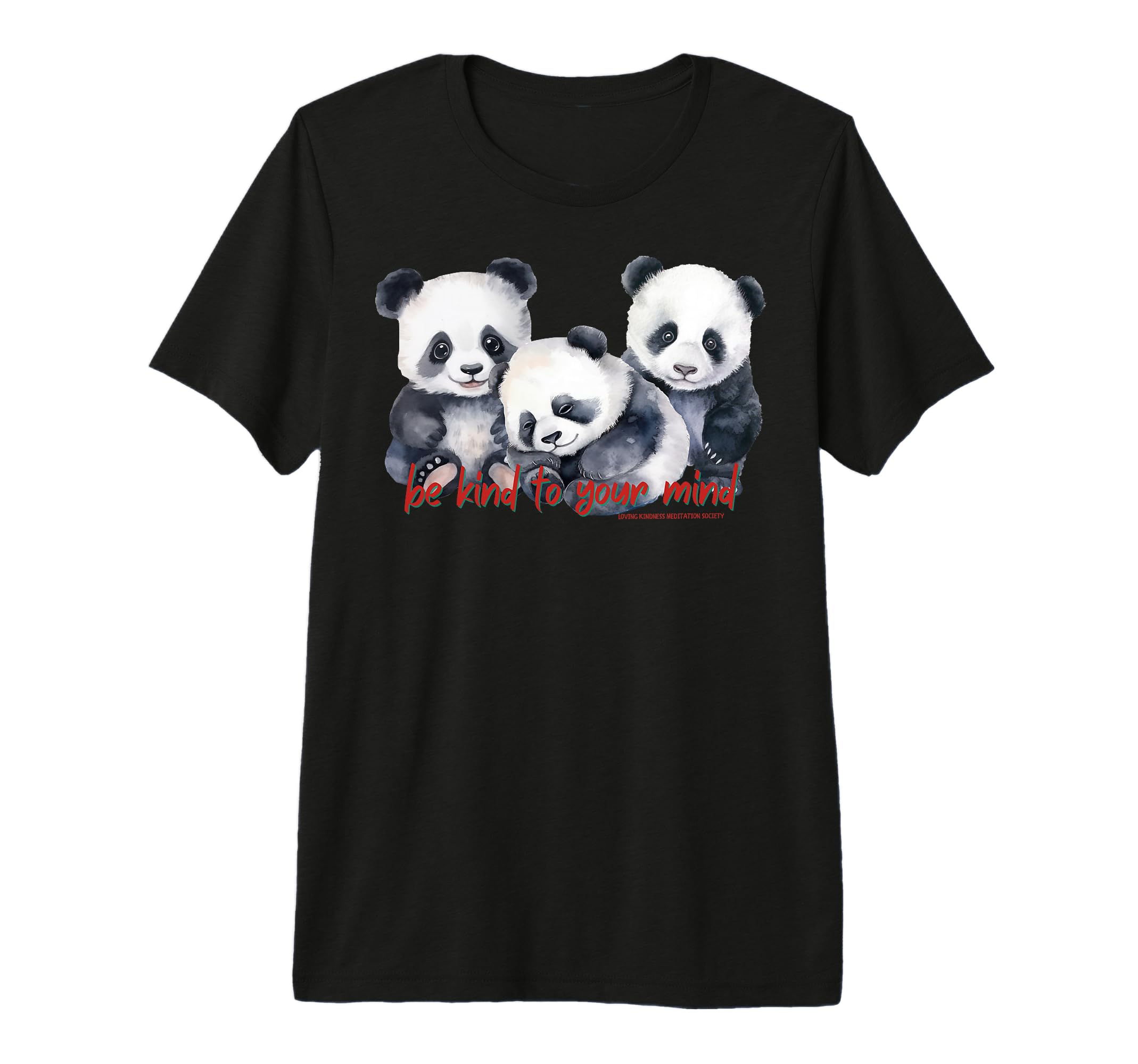 Happy Pandas Breath Mindfulness T-Shirt - Minimalist Print Unisex - T-Shirt, Sweatshirt, Hoodie
