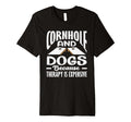 Cornhole And Dogs Therapy Is T-Shirt - Streetwear Style for Adults - T-Shirt, Sweatshirt, Hoodie