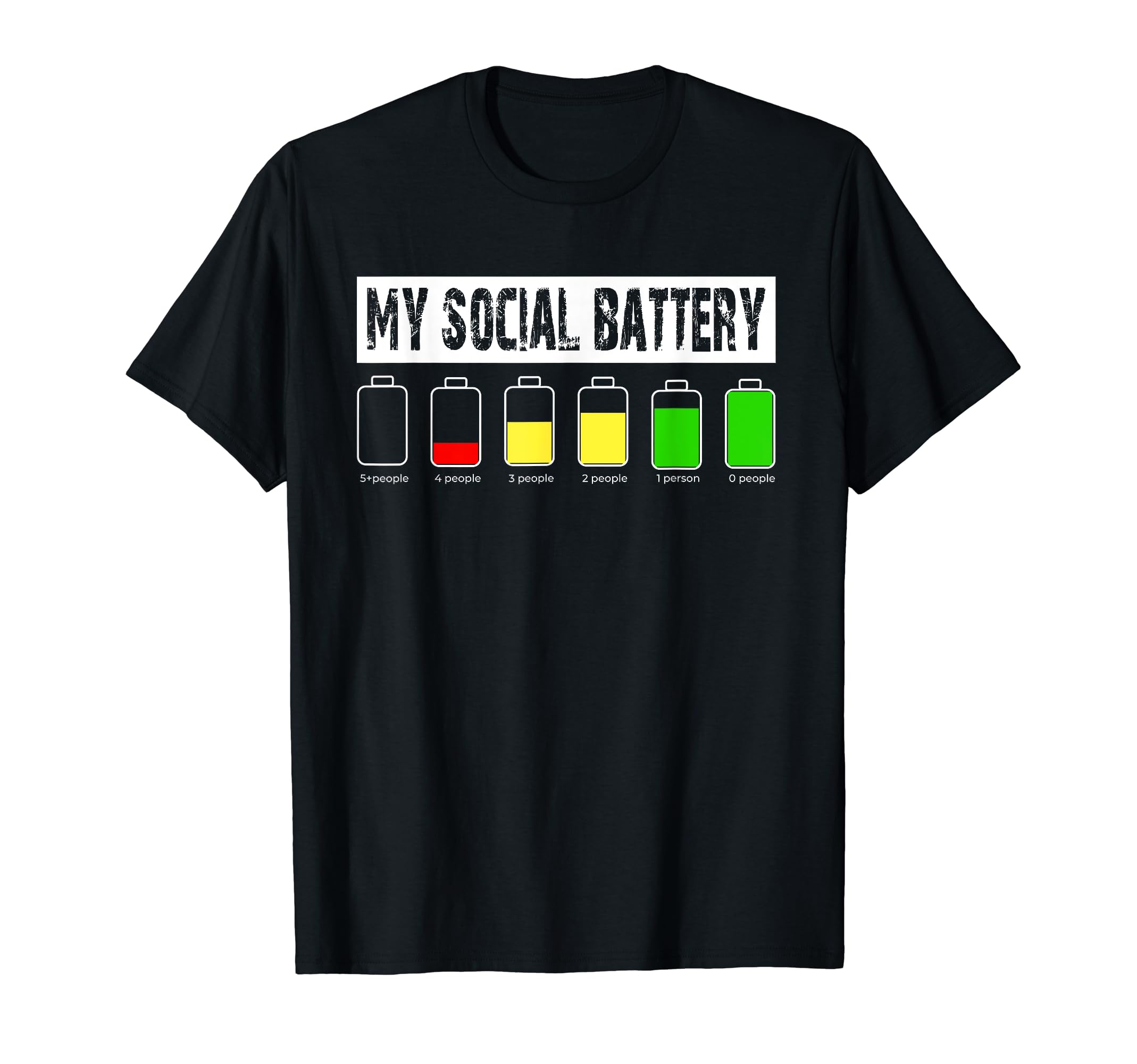 Funny Introvert My Social Battery Low T-Shirt - Minimalist Print Unisex - T-Shirt, Sweatshirt, Hoodie