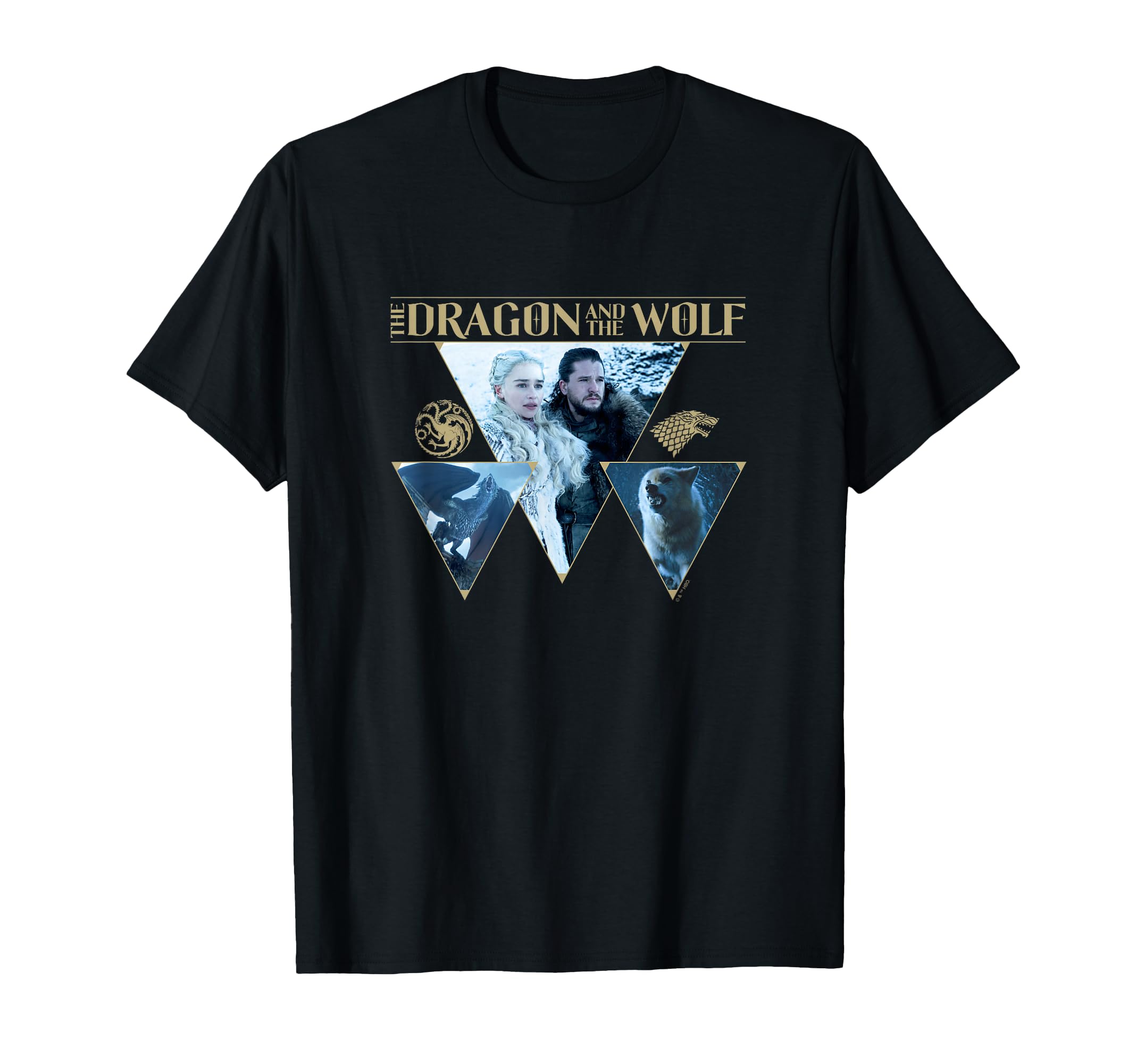 Game Thrones Dragon Wolf House Words T-Shirt - Graphic Print Men Women - T-Shirt, Sweatshirt, Hoodie