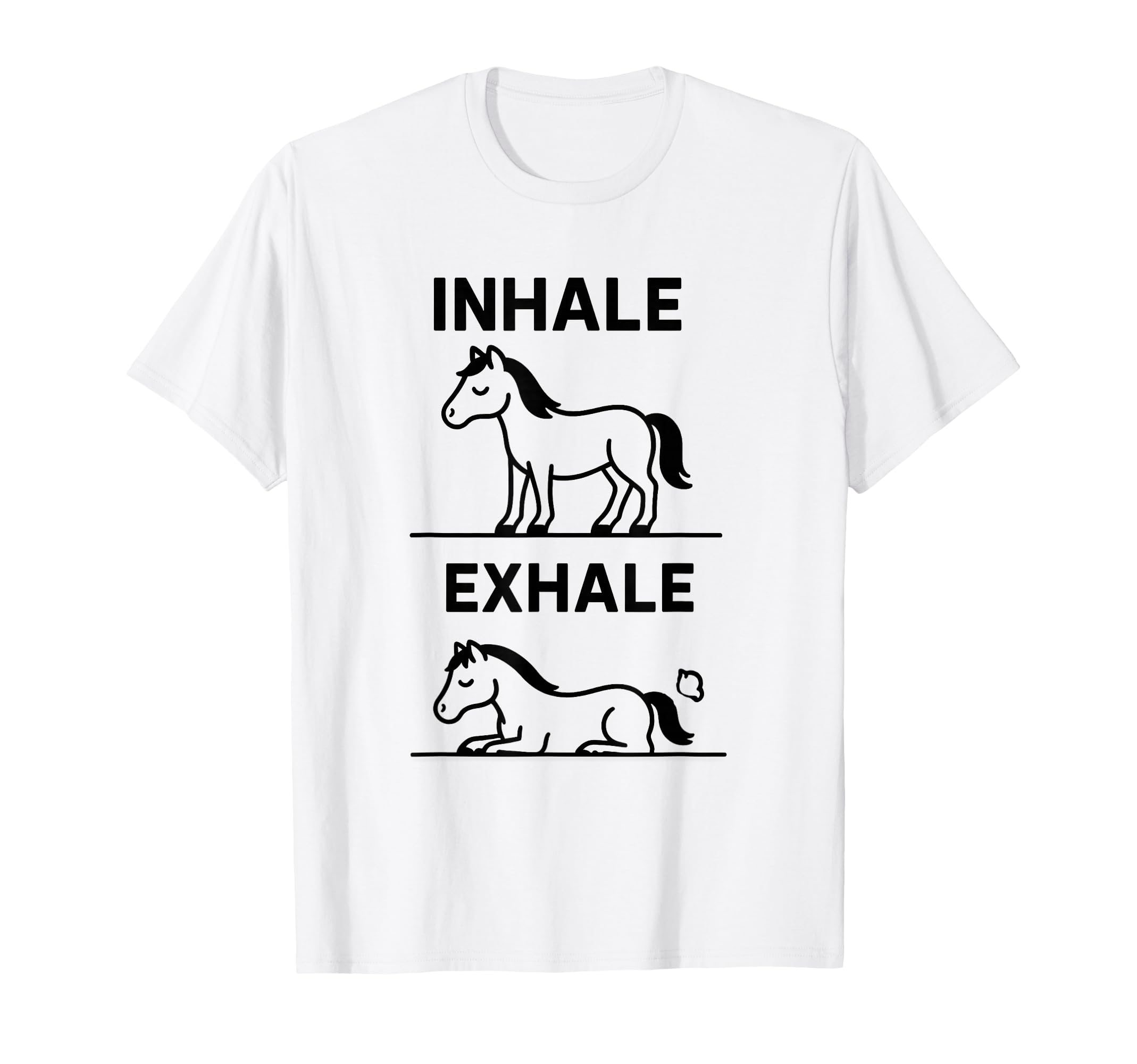 Funny Yoga Inhale Exhale Pooping Animal T-Shirt - Aesthetic Graphic Unisex - T-Shirt, Sweatshirt, Hoodie