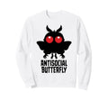 Antisocial Butterfly Mothman Sweatshirt - Minimalist Print Men Women - T-Shirt, Sweatshirt, Hoodie