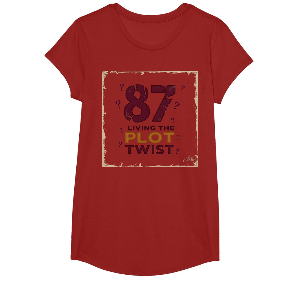 87 And Living Plot Twist Birthday Gift T-Shirt - Unique Graphic for Adults - T-Shirt, Sweatshirt, Hoodie