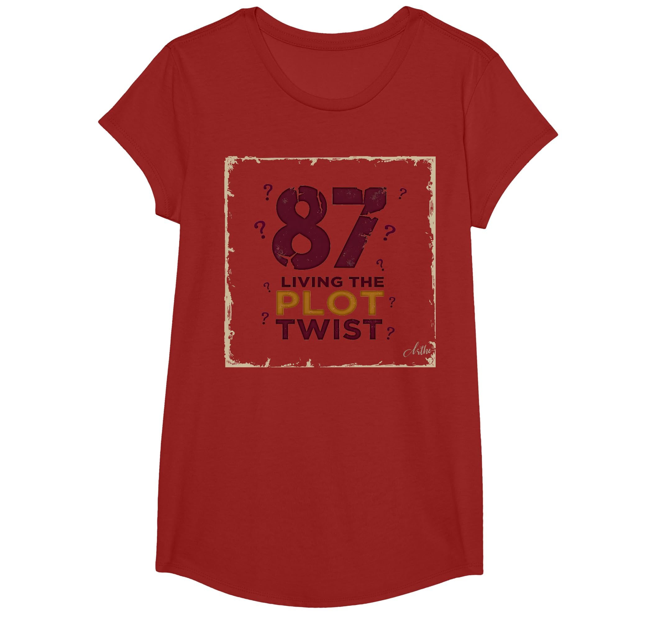 87 And Living Plot Twist Birthday Gift T-Shirt - Unique Graphic for Adults - T-Shirt, Sweatshirt, Hoodie