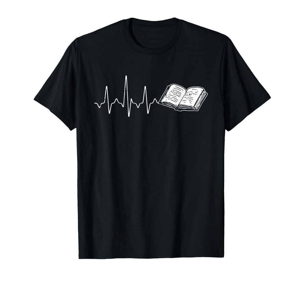 Book Heartbeat Reading Lover Bookworm T-Shirt - Graphic Print Unisex - T-Shirt, Sweatshirt, Hoodie