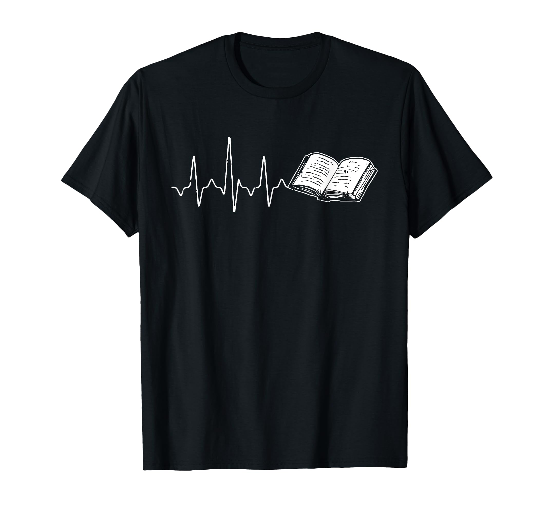 Book Heartbeat Reading Lover Bookworm T-Shirt - Graphic Print Unisex - T-Shirt, Sweatshirt, Hoodie