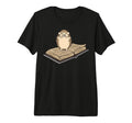 Hedgehog Reading Book Nerd Animal Lover T-Shirt - Custom Art Print Unisex - T-Shirt, Sweatshirt, Hoodie