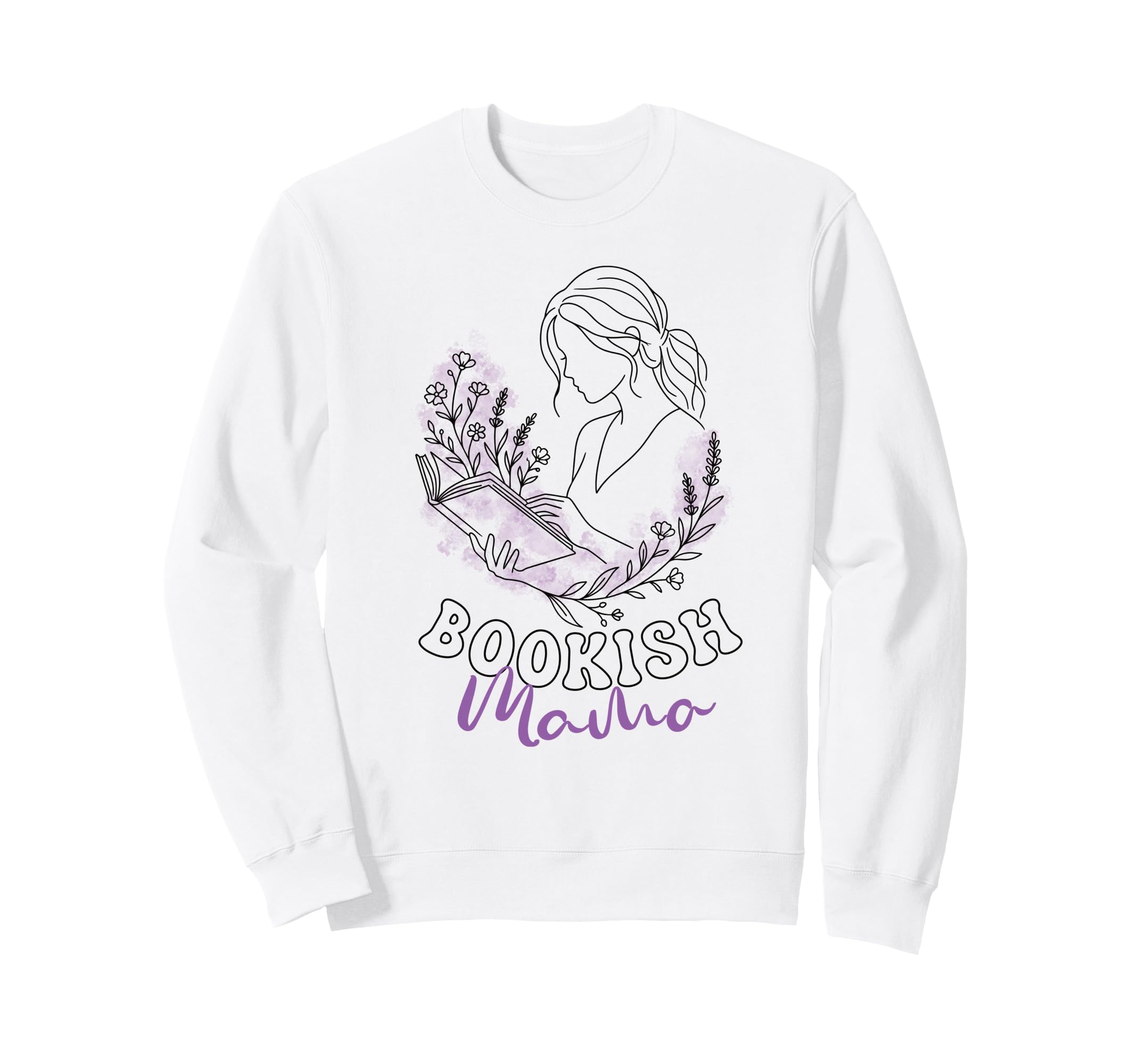 Bookish Mama Reader Floral Sweatshirt - Aesthetic Graphic Men Women - T-Shirt, Sweatshirt, Hoodie