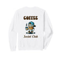 Coffee Social Club Coffee Lover Sweatshirt - Custom Art Print Unisex - T-Shirt, Sweatshirt, Hoodie