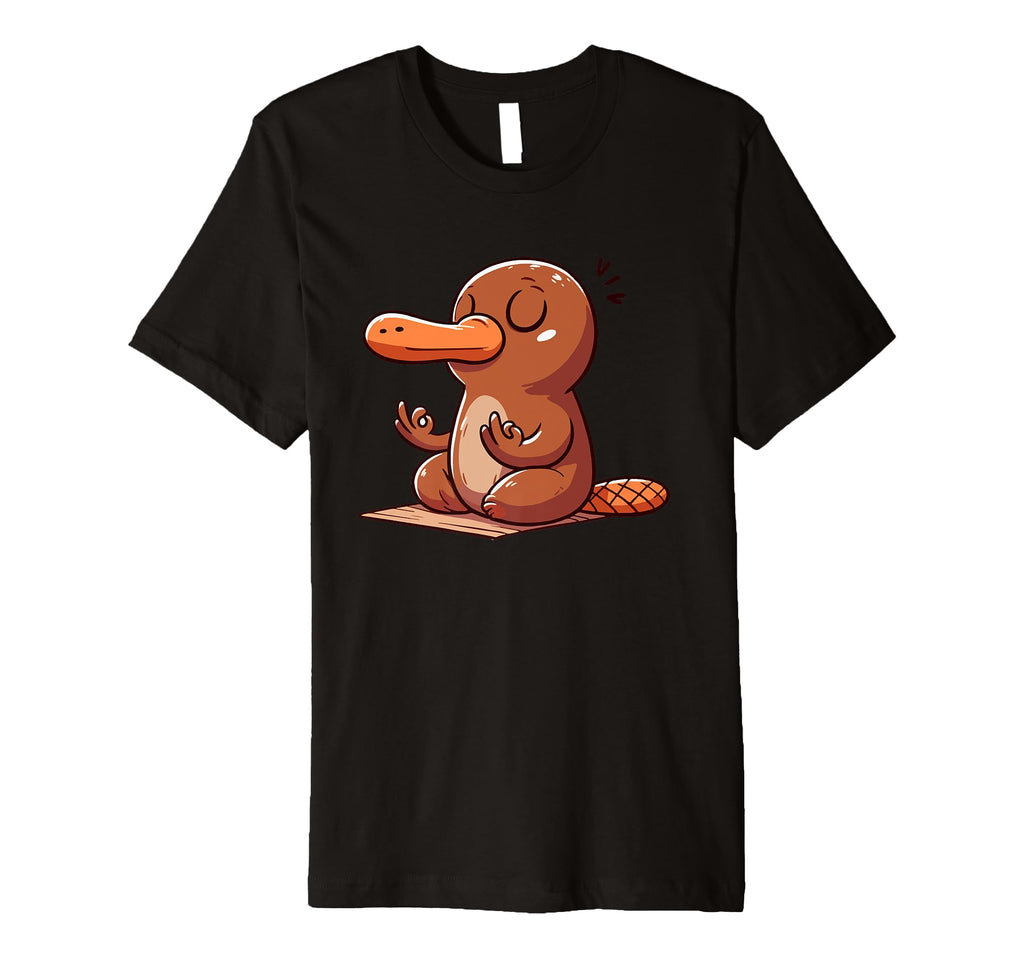 Meditation Platypus Yoga Pose Relaxing T-Shirt - Unique Graphic Unisex - T-Shirt, Sweatshirt, Hoodie