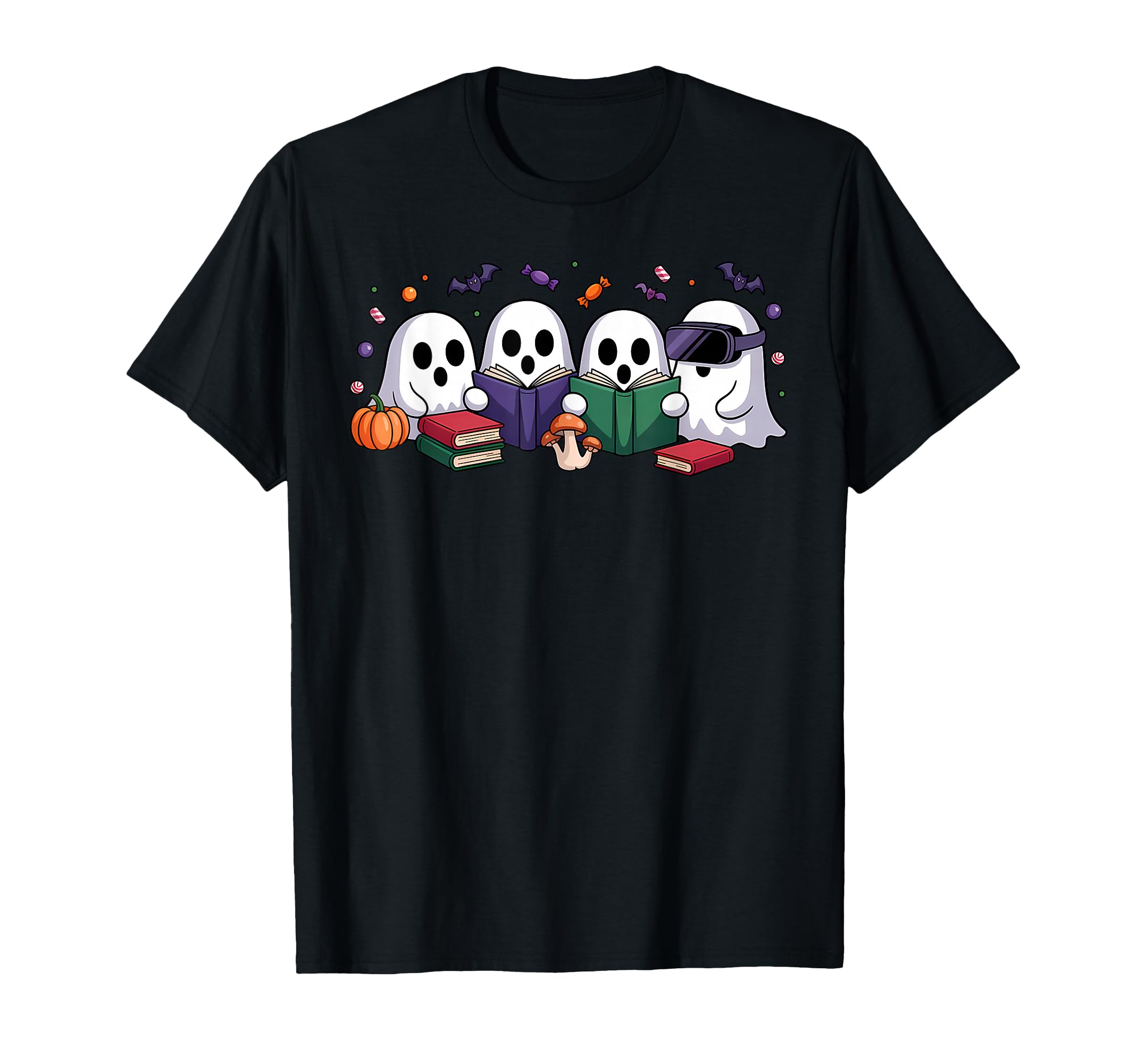 Bookish Ghost Throne Glass Halloween T-Shirt - Unique Graphic Unisex - T-Shirt, Sweatshirt, Hoodie