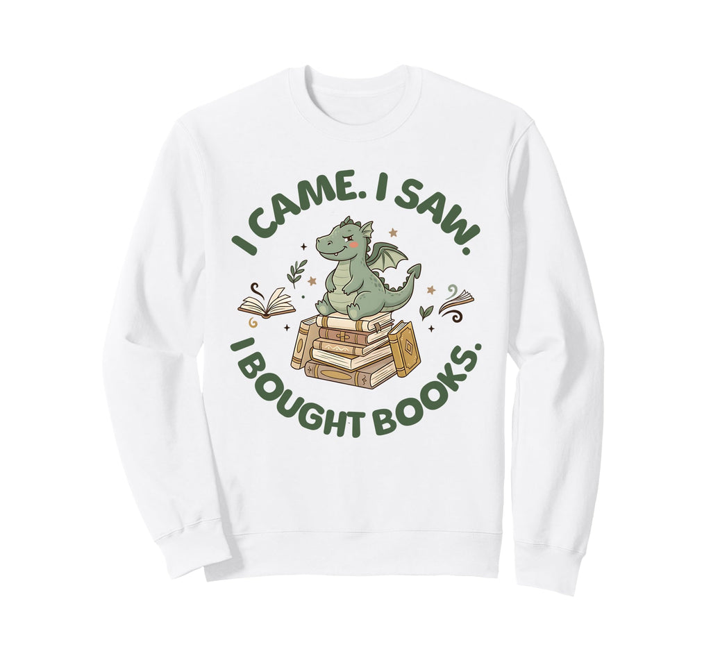 Fantasy Dragon Book Lover Sweatshirt - Trendy Graphic Men Women - T-Shirt, Sweatshirt, Hoodie
