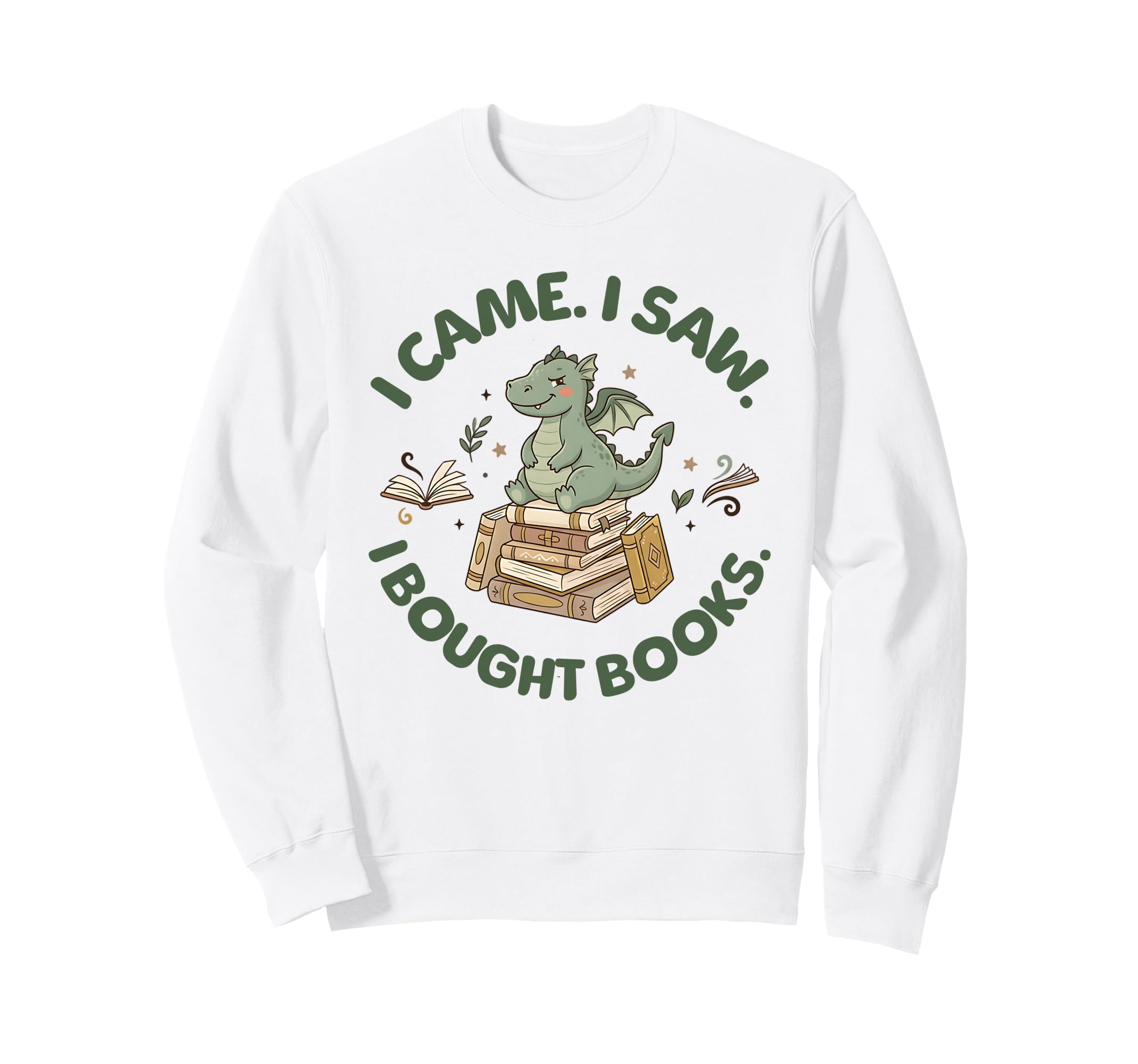 Fantasy Dragon Book Lover Sweatshirt - Trendy Graphic Men Women - T-Shirt, Sweatshirt, Hoodie