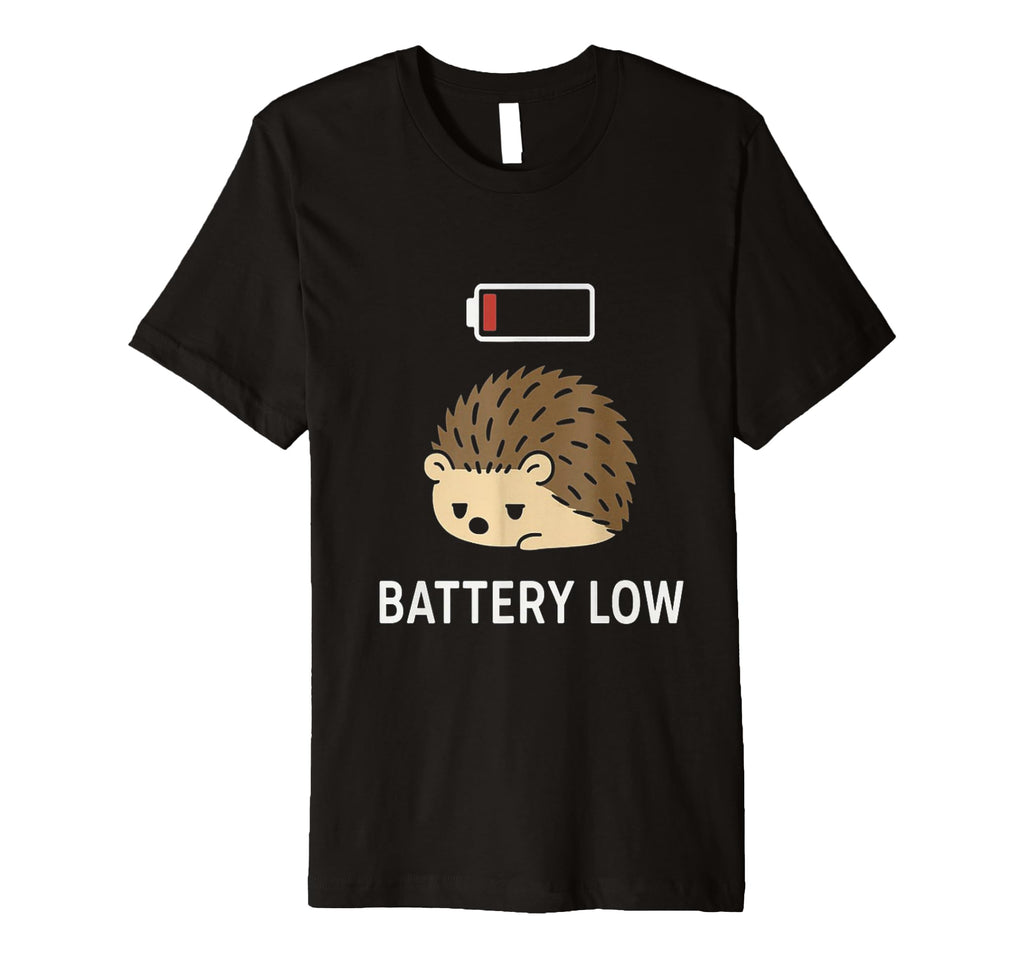 Social Battery Hedgehog Low Power T-Shirt - Custom Art Print for Adults - T-Shirt, Sweatshirt, Hoodie