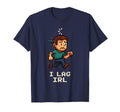 I Lag Irl Funny Gamer Pixel Art Gaming Meme T-Shirt - Graphic Print Unisex - T-Shirt, Sweatshirt, Hoodie