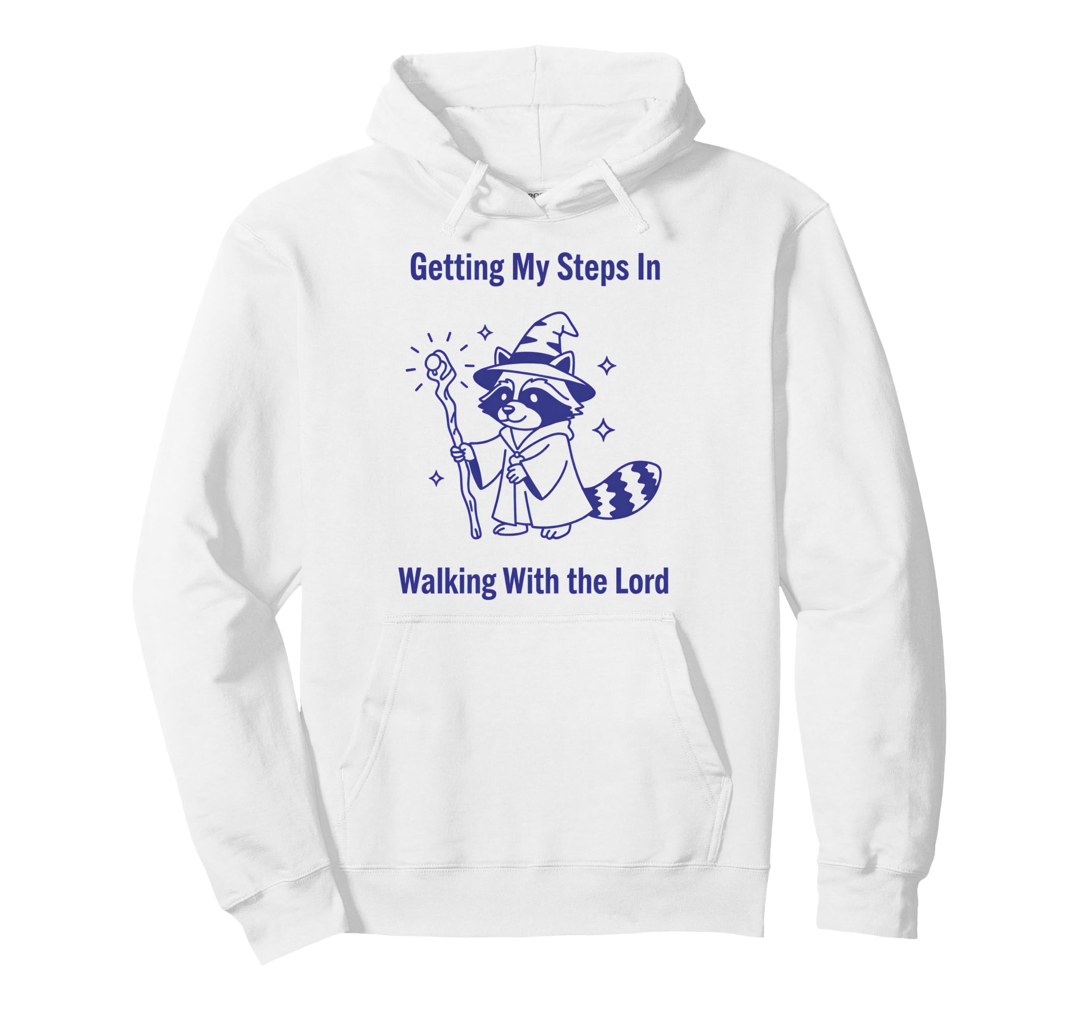 Getting My Steps Walking Lord Raccoon Hoodie - Unique Graphic Unisex - T-Shirt, Sweatshirt, Hoodie