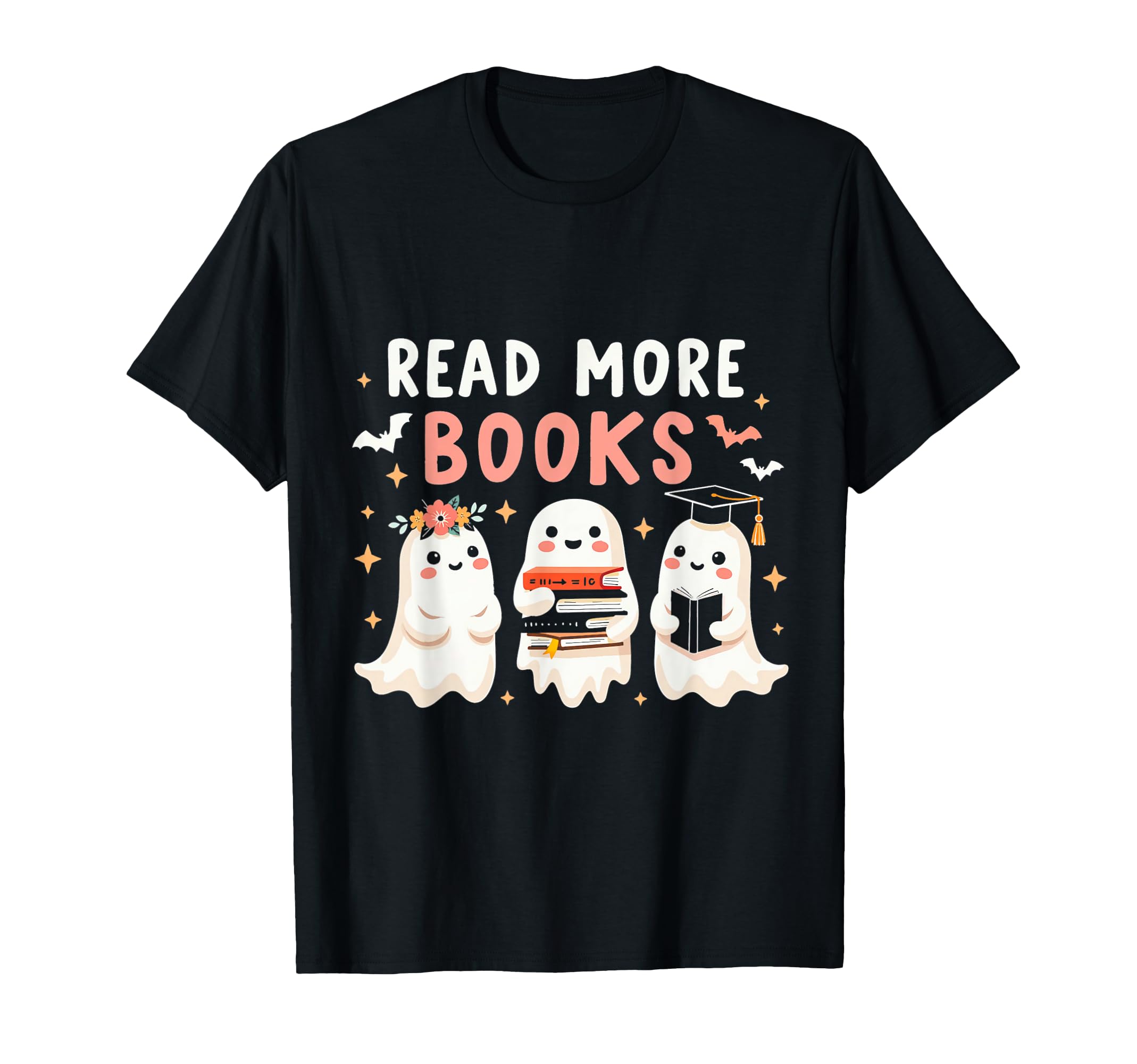 Funny Ghosts Reading Books Halloween T-Shirt - Aesthetic Graphic Unisex - T-Shirt, Sweatshirt, Hoodie