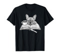 Sleepy French Bulldog Coffee And Open T-Shirt - Novelty Apparel Unisex - T-Shirt, Sweatshirt, Hoodie