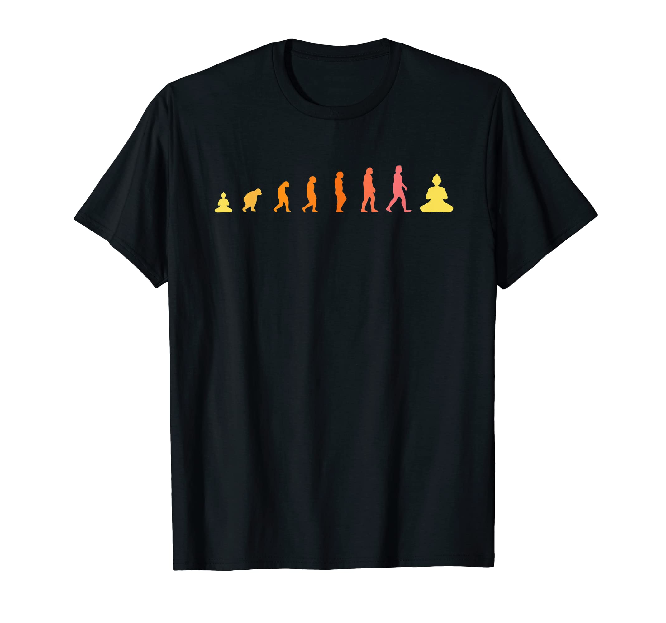 Zen Buddha Evolution Mindfulness T-Shirt - Unique Graphic for Adults - T-Shirt, Sweatshirt, Hoodie