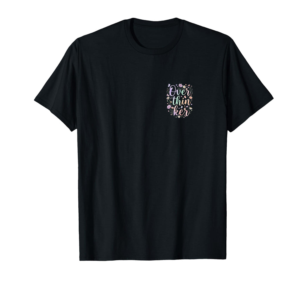 Overthinker Aesthetic Pocket T-Shirt - Fun Novelty Design for Adults - T-Shirt, Sweatshirt, Hoodie