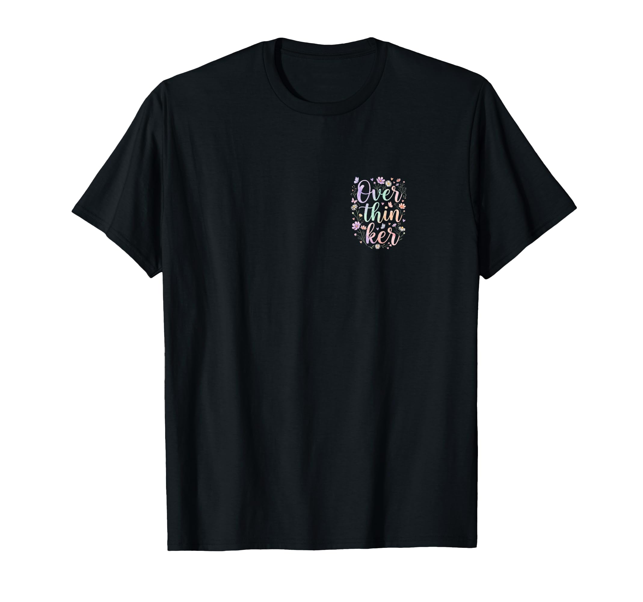 Overthinker Aesthetic Pocket T-Shirt - Fun Novelty Design for Adults - T-Shirt, Sweatshirt, Hoodie