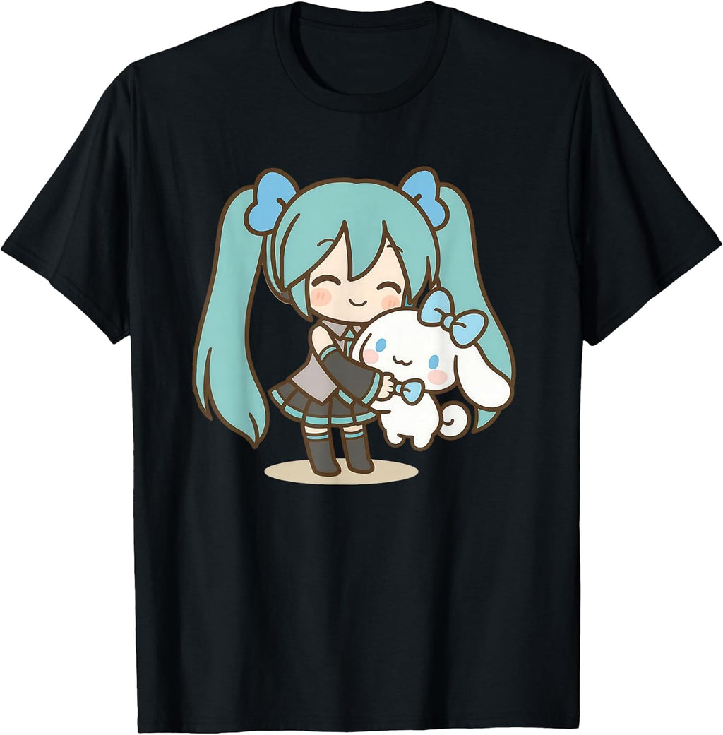 Cute Anime Manga Girl Miku Singer Singing Music Lover Kawaii T-Shirt Unisex T-shirt, Sweatshirt, Hoodie, Long Sleeve Tee - T-Shirt, Sweatshirt, Hoodie