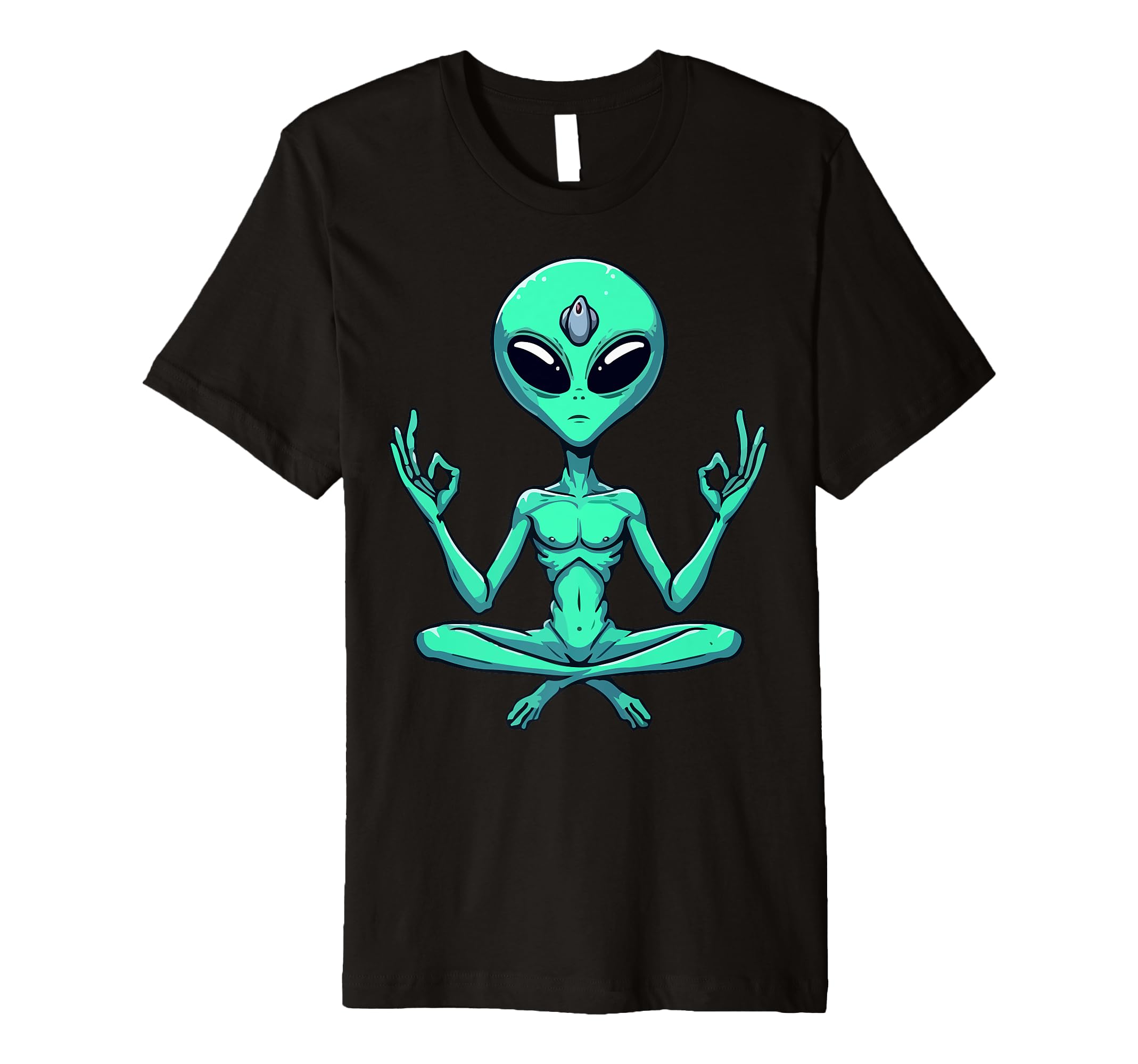 Meditation Alien Yoga Pose Relaxing T-Shirt - Streetwear Style Unisex - T-Shirt, Sweatshirt, Hoodie