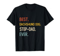 Funny Dad Best Dachshund Dog Step Dad Ever T-Shirt - Graphic Print Unisex - T-Shirt, Sweatshirt, Hoodie