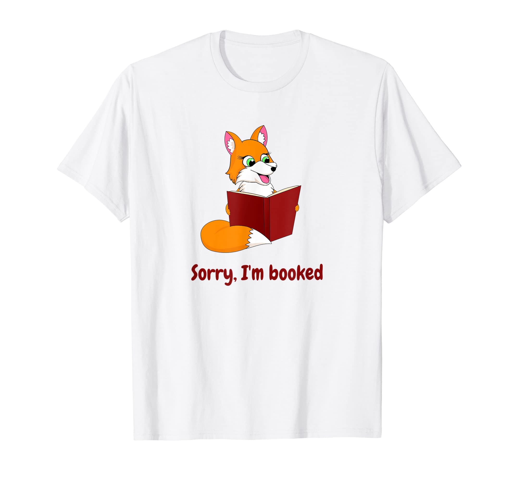 Cartoon Fox Reading Book Bookish T-Shirt - Novelty Apparel for Adults - T-Shirt, Sweatshirt, Hoodie