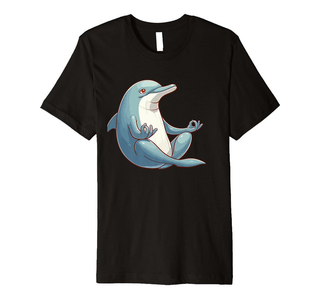 Meditation Dolphin Yoga Pose T-Shirt - Minimalist Print for Adults - T-Shirt, Sweatshirt, Hoodie