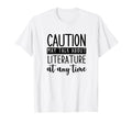 English Teacher Book Lover Caution May T-Shirt - Graphic Print for Adults - T-Shirt, Sweatshirt, Hoodie