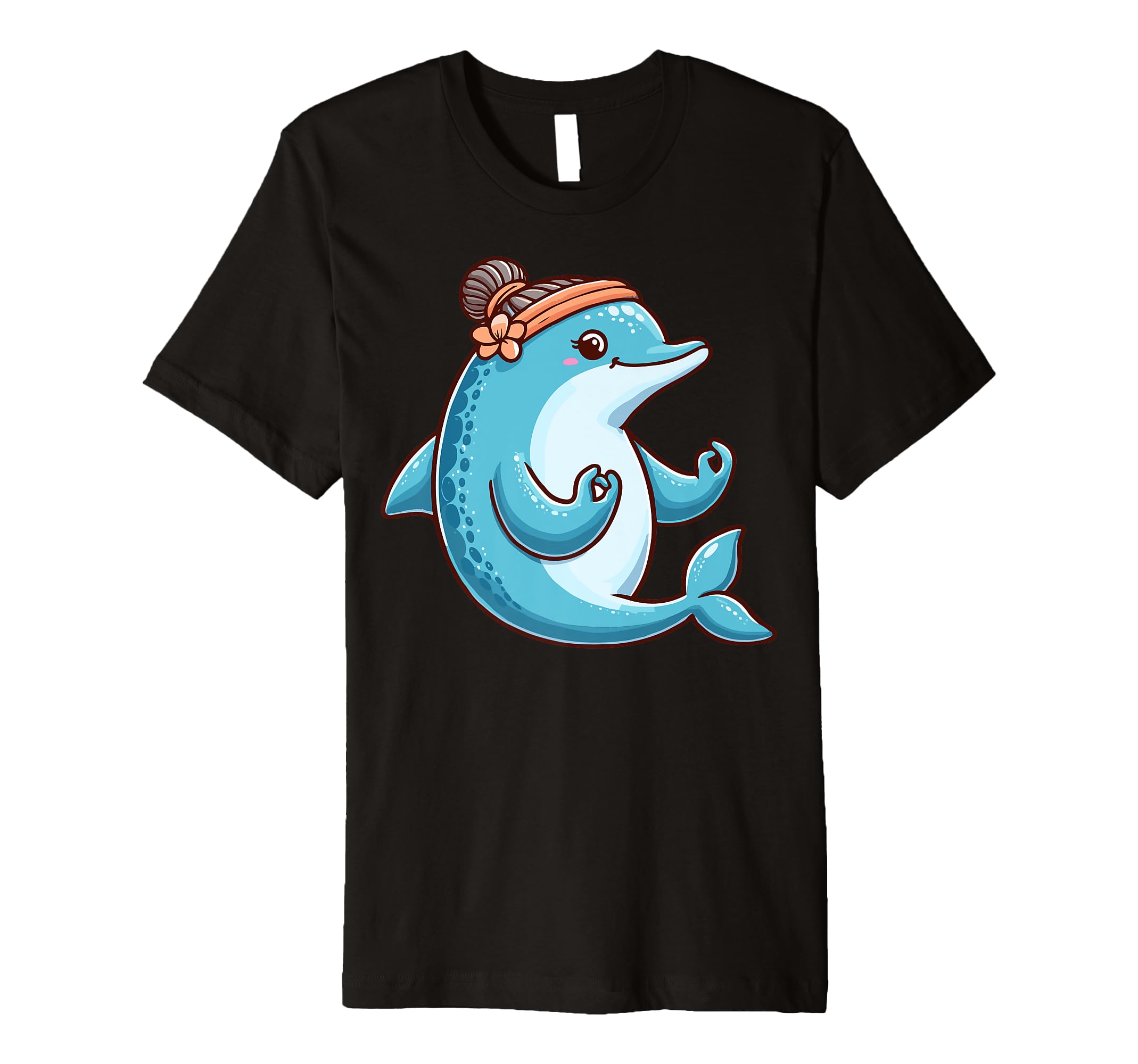 Meditation Dolphin Yoga Pose T-Shirt - Casual Everyday Wear Unisex - T-Shirt, Sweatshirt, Hoodie