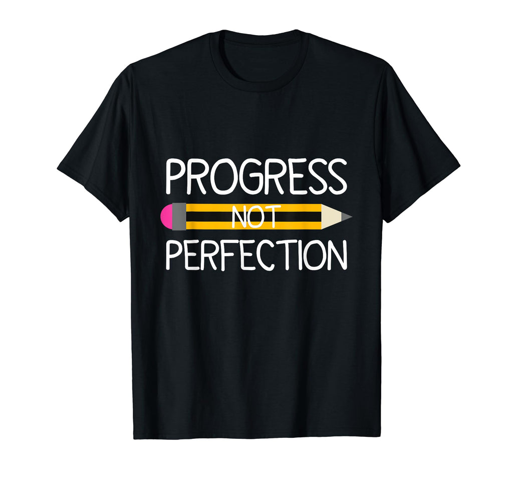 Progress Not Perfection Motivational T-Shirt - Minimalist Print Unisex - T-Shirt, Sweatshirt, Hoodie