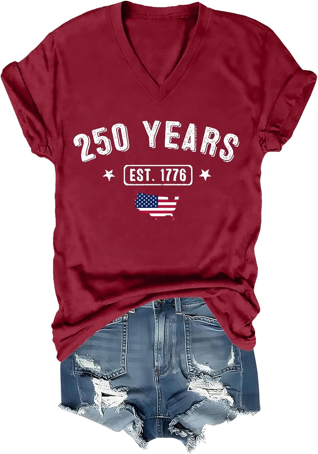 250th Anniversary Shirt Vintage American Flag Independence Day 250 Anniversary Shirt Unisex - T-Shirt, Sweatshirt, Hoodie