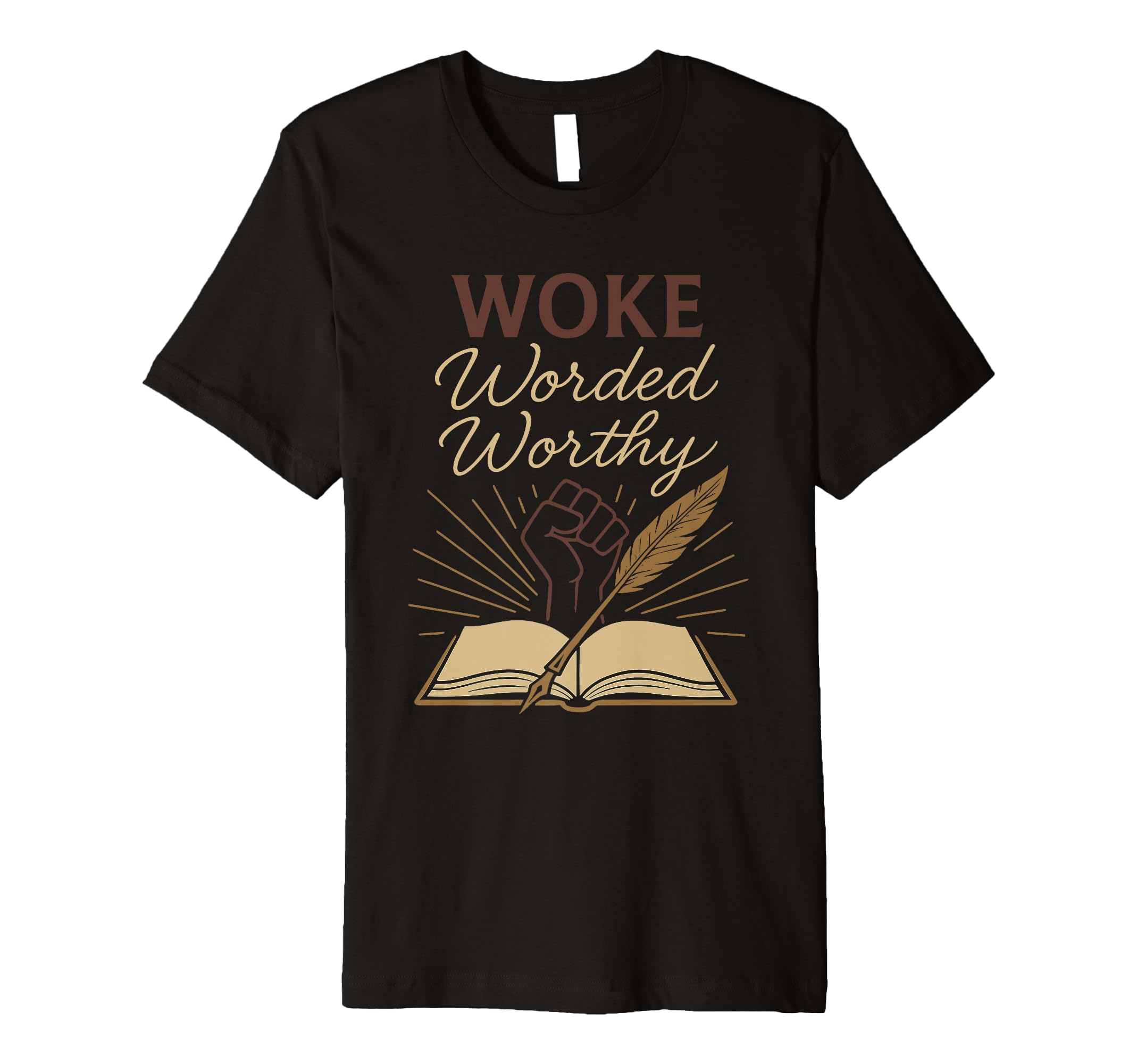 Black And Booked Afro Literary T-Shirt - Fun Novelty Design for Adults - T-Shirt, Sweatshirt, Hoodie