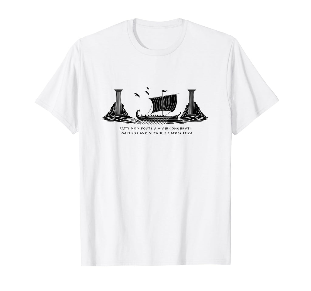 Dante Ulysses Divine Comedy Inferno T-Shirt - Custom Art Print Men Women - T-Shirt, Sweatshirt, Hoodie