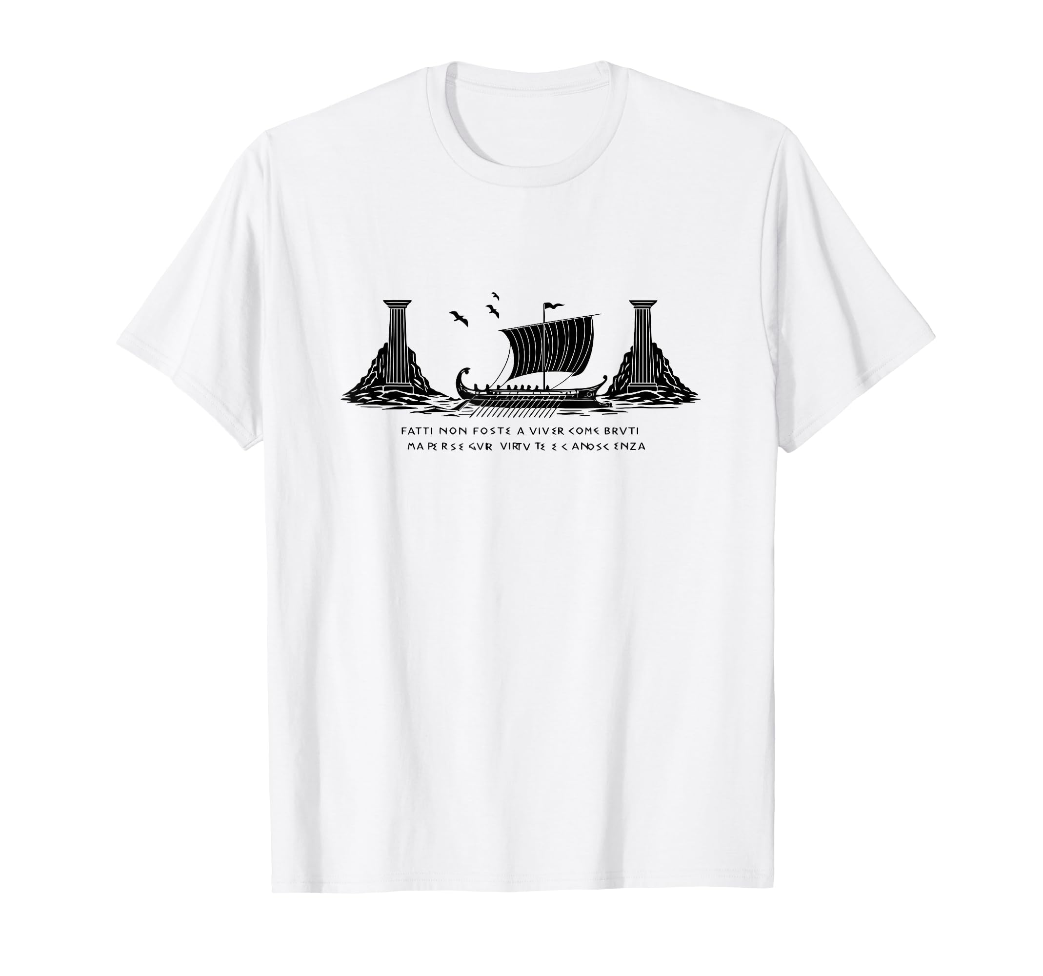 Dante Ulysses Divine Comedy Inferno T-Shirt - Custom Art Print Men Women - T-Shirt, Sweatshirt, Hoodie