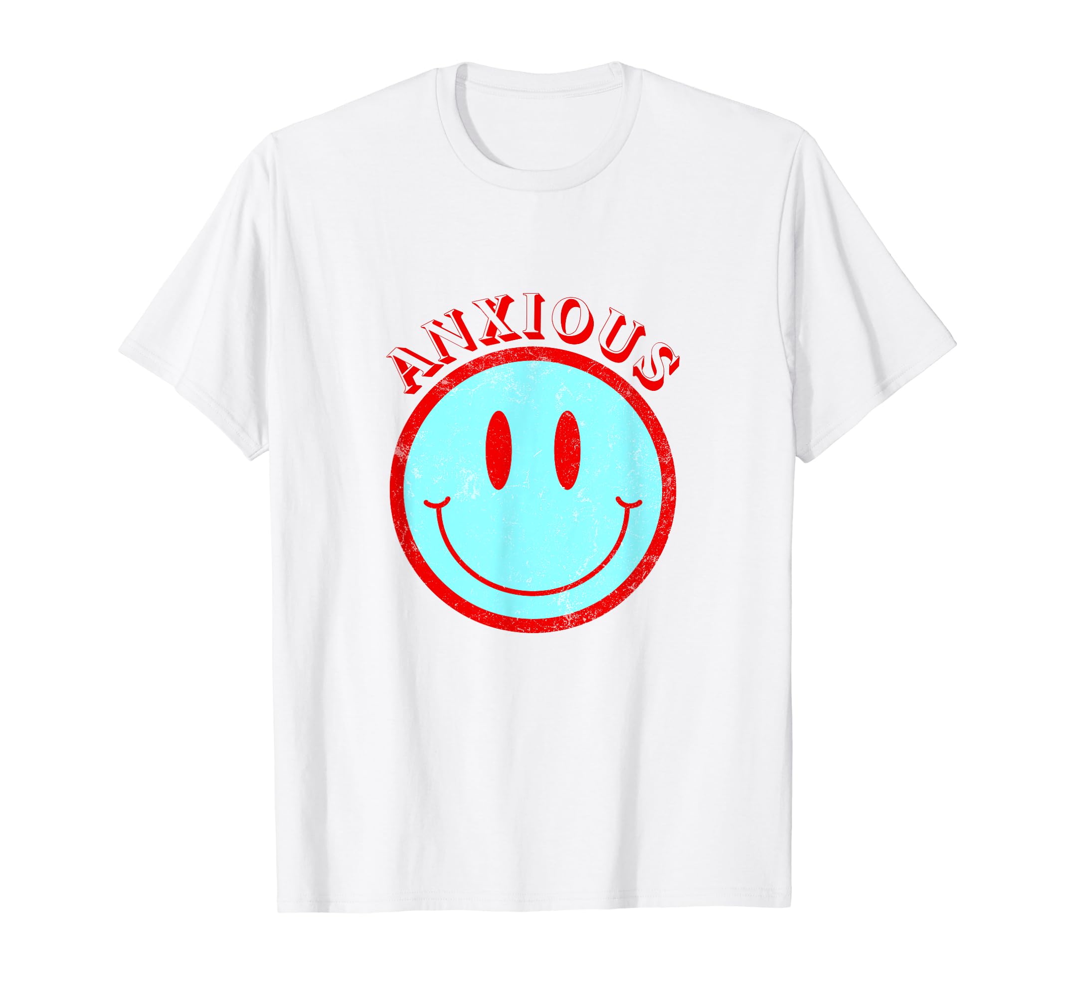 Funny Anxious Face Introverted Overthinker T-Shirt - Unique Graphic Unisex - T-Shirt, Sweatshirt, Hoodie