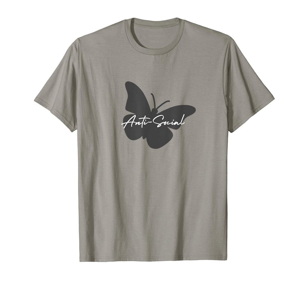 Anti Social Butterfly Anti Social T-Shirt - Custom Art Print Unisex - T-Shirt, Sweatshirt, Hoodie