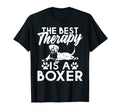 Best Therapy Is Boxer Dog T-Shirt - Fun Novelty Design Men Women - T-Shirt, Sweatshirt, Hoodie