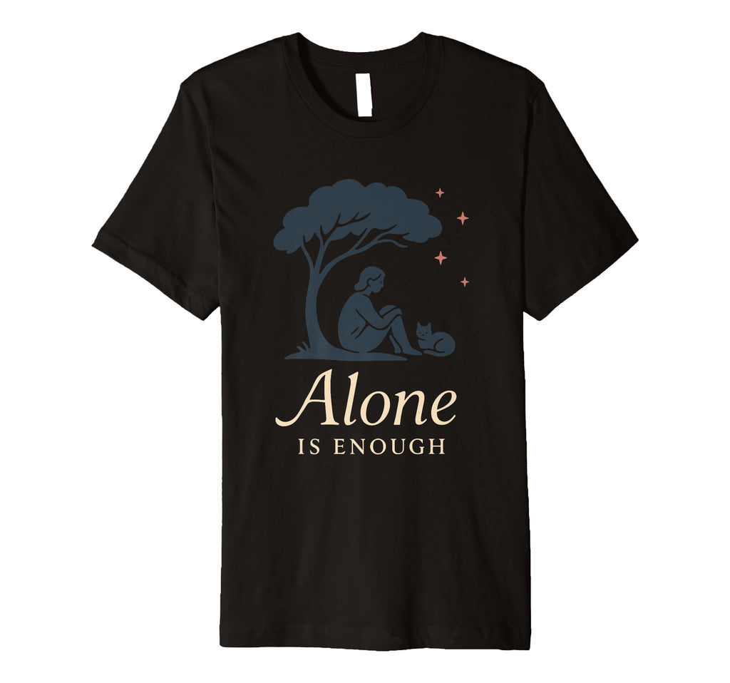 Introvert Alone Is Enough Social T-Shirt - Custom Art Print for Adults - T-Shirt, Sweatshirt, Hoodie