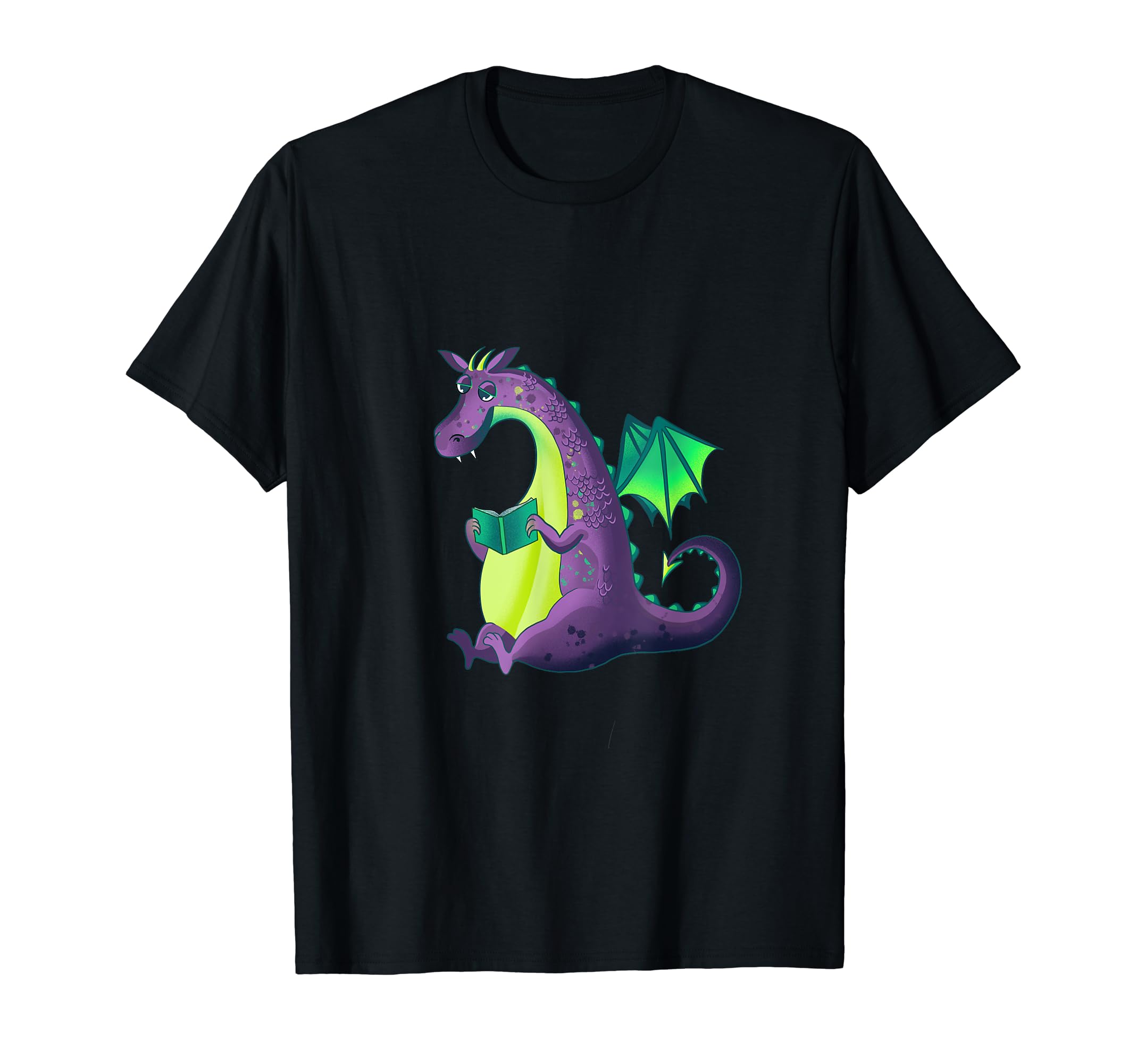 Funny Dragon Reading Book Lover T-Shirt - Fun Novelty Design Men Women - T-Shirt, Sweatshirt, Hoodie