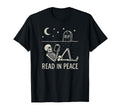 Skeleton Read Peace Funny Halloween T-Shirt - Aesthetic Graphic Unisex - T-Shirt, Sweatshirt, Hoodie